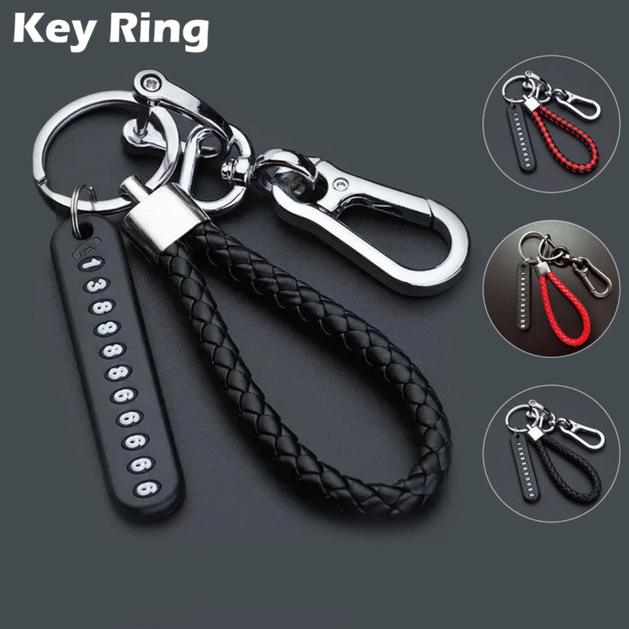 Anti-Lost Keychain with Phone Number Plate - Bicycle, Car, Motorcycle Key Ring Accessory - Image 1
