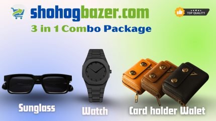 3 in 1 combo sunglass watch and wallet
