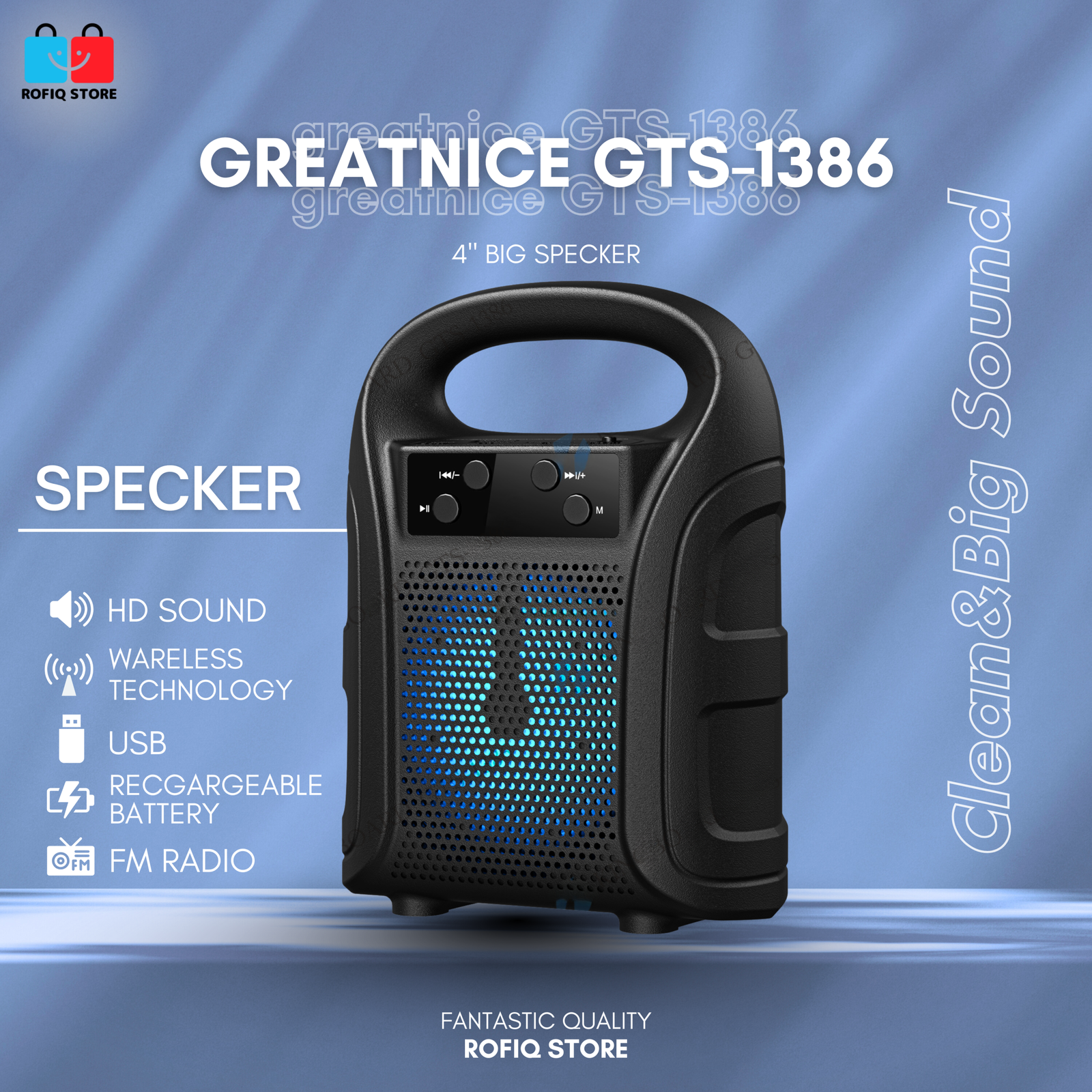 GTS-1386 Wireless Outdoor Bluetooth Speaker