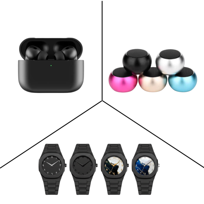 3 in 1 Combo Package - Apple AirPods Pro+JBL M3 Specker+Arabic Aura Watch - Image 1