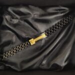 Premium Versace Black Gold Bracelet for Men | Medusa & Greek Key Inspired Stainless Steel Link Chain | Luxury Designer Style Statement Bracelet – Trendy Fashion Jewelry Gift for Him