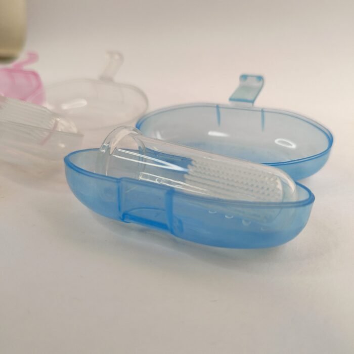Baby Silicone Finger Toothbrush with Storage Case | Soft Gum Massager & Tongue Cleaner | BPA Free Infant Oral Care Brush (0-24 Months/3M+) | Kids Finger Tooth Brush - Image 3