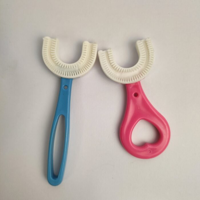 Kids 360° U-Shaped Toothbrush | Soft Silicone Mouthpiece Tooth Brush for Baby & Children | U Shape Teeth Cleaning Brush | Easy Hold Handle (2-12 Years) - Image 2