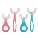 Kids 360° U-Shaped Toothbrush | Soft Silicone Mouthpiece Tooth Brush for Baby & Children | U Shape Teeth Cleaning Brush | Easy Hold Handle (2-12 Years)