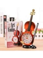 Violin Table Clock | Musical Instrument Alarm Clock | Decorative Violin Design for Home, Bedroom & Desk | Gift for Music Lovers & Violin Players - Image 2