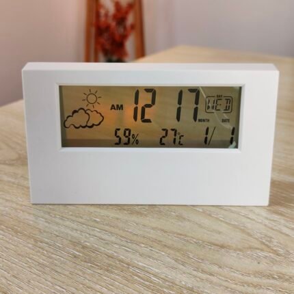 Smart Digital Table Clock with Alarm, LED & RGB | Cute Glass Table Clock for Study, Bedroom & Desk | Digital Table Clock with Lamp & Timer