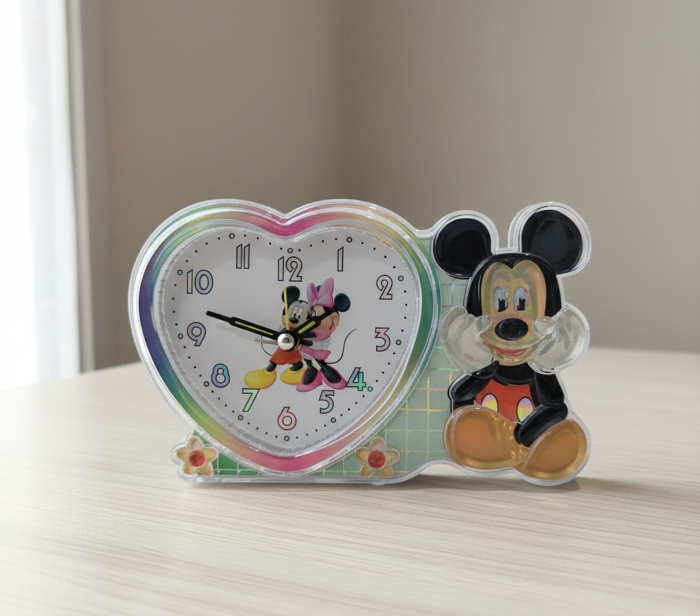 Cute Digital Table Clock with Alarm | Rabbit & Mickey Mouse Table Clock | Smart Digital Bedroom Clock for Study & Home - Image 2