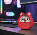 Kitty Shape Table Clock with Alarm | Fancy Analog Desk Clock | Cute Desk Clock for Bedroom, Study & Home Decor - Image 2