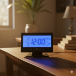 LCD Display Table Clock Digital Calendar and Voice Control Clock - Image 2
