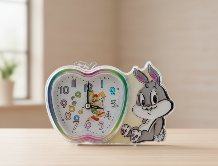 Cute Digital Table Clock with Alarm | Rabbit & Mickey Mouse Table Clock | Smart Digital Bedroom Clock for Study & Home - Image 3