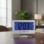 LCD Display Table Clock Digital Calendar and Voice Control Clock - Image 3