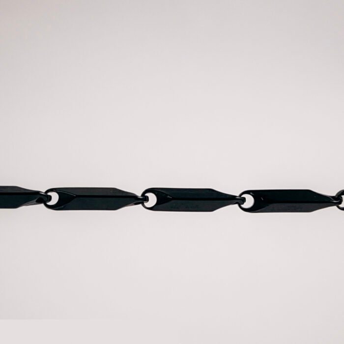 Black Stainless Steel Chain Necklace | Unisex Beaded Long Chain for Men & Women | Trendy Fashion Necklace, Gothic & Hip Hop Jewelry - Image 3