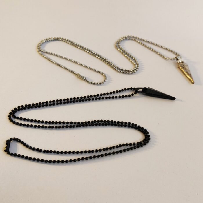 Black Spike Pendant Necklace for Men & Women | Gothic Punk Pendant with Ball Chain | Trendy Black/Silver Spike Necklace - Image 4