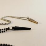 Black Spike Pendant Necklace for Men & Women | Gothic Punk Pendant with Ball Chain | Trendy Black/Silver Spike Necklace - Image 3