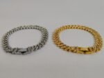 Iced Out Cuban Link Bracelet for Men & Women | Gold & Silver Zircon Bling Bracelet - Image 3