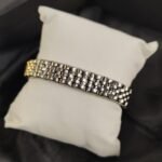 Silver Tone Link Chain Bracelet for Men & Women | Stainless Steel Woven Bracelet
