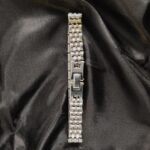 Silver Tone Link Chain Bracelet for Men & Women | Stainless Steel Woven Bracelet - Image 2