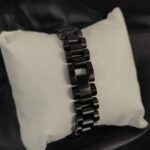 Premium Versace Black Gold Bracelet for Men | Medusa & Greek Key Inspired Stainless Steel Link Chain - Image 2