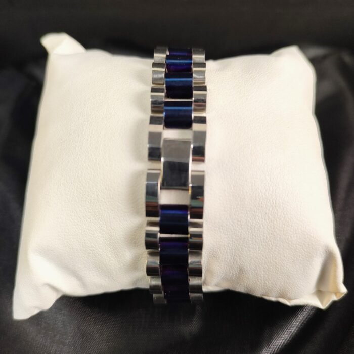 Premium Rolex Inspired Men’s Two-Tone Stainless Steel Crown Design Bracelet | Designer Link Chain Fashion Jewelry - Image 2