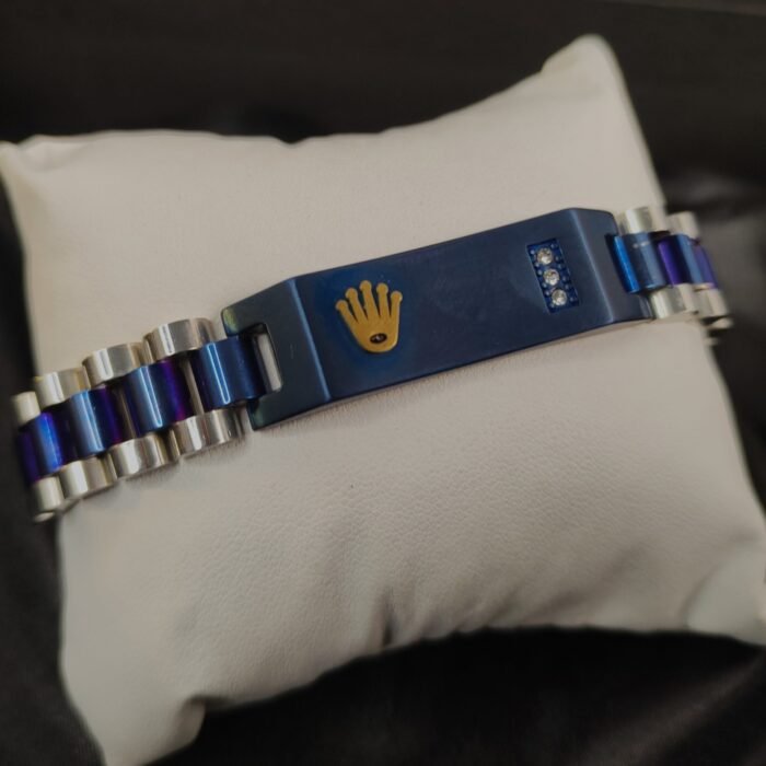 Premium Rolex Inspired Men’s Two-Tone Stainless Steel Crown Design Bracelet | Designer Link Chain Fashion Jewelry - Image 3