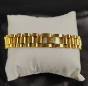 Mercedes-Benz Inspired Gold Tone Luxury Bracelet for Men | Stainless Steel Zircon Car Logo Bracelet - Image 2