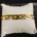 Gold Silver Zircon Bracelet for Women | Luxury Wavy Design Ladies Bracelet | Elegant Party & Wedding Fashion Jewelry - Image 2