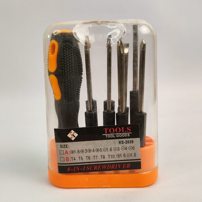 KS-2039 8-in-1 Multi Screwdriver Set | Portable Precision Screwdriver Kit with Interchangeable Bits | Household, Mobile, Electronics & DIY Repair Tool - Image 2