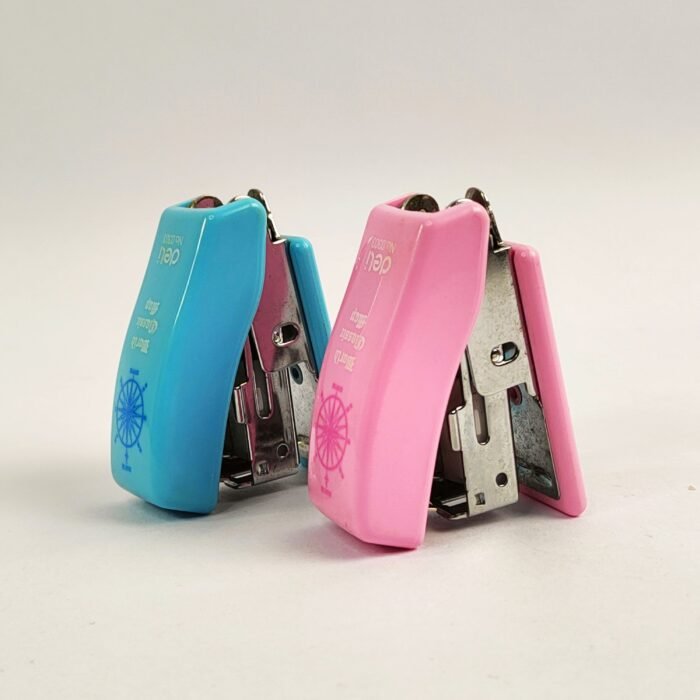 DELI No.0303 Mini Stapler | Compact Office & School Paper Stapler | World Classic Map Design | Portable Small Stapler for Students, Home & Office Use - Image 2