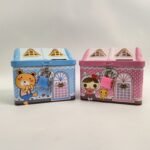 Money Saving Box with Lock & Key | Cute Tin Coin Bank for Children | Portable Piggy Bank for Girls & Boys | Safe Money Storage Box
