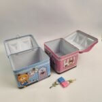 Money Saving Box with Lock & Key | Cute Tin Coin Bank for Children | Portable Piggy Bank for Girls & Boys | Safe Money Storage Box - Image 2