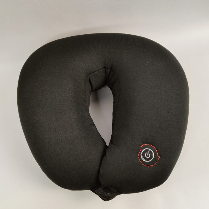 Electric Neck Massage Cushion Pillow | Battery Powered Neck Massager with Vibration | Soft Comfort Fabric Travel Massage Pillow for Neck Pain Relief - Image 3