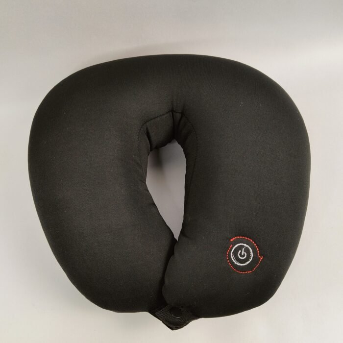 Electric Neck Massage Cushion Pillow | Battery Powered Neck Massager with Vibration | Soft Comfort Fabric Travel Massage Pillow for Neck Pain Relief - Image 3