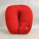 Electric Neck Massage Cushion Pillow | Battery Powered Neck Massager with Vibration | Soft Comfort Fabric Travel Massage Pillow for Neck Pain Relief