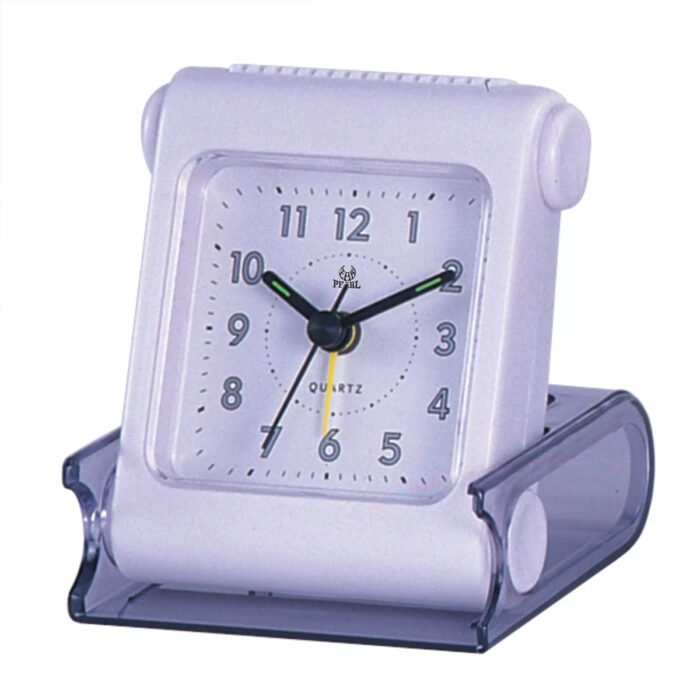 Pearl Travelling Alarm Clock BH Chair system Table Alarm Clock Quality sound Travelling Alarm Clock SIZE: 4 INCH 1 pencil Battery support {DEYA HOBE NA} Light Button Alarm switch,ON/OFF - Image 3