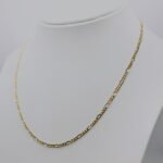 Two-Tone Figaro Chain Necklace for Men & Women | Gold & Silver Stainless Steel Chain