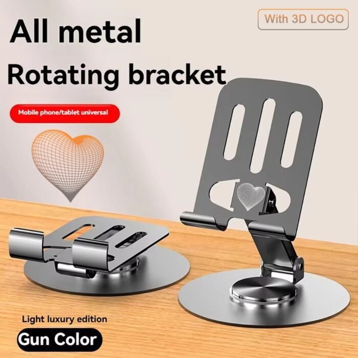 (High Quality) Multifunctional Desktop Full Metal Bracket Holder Universal for all Smartphone - Mobile Stand - Image 1