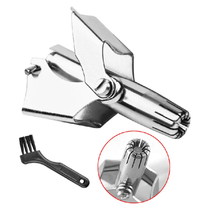 Mini Nose Hair Trimmer for Men – Manual Stainless Steel Nose & Ear Hair Remover, Safe Precision Grooming Tool - Image 1