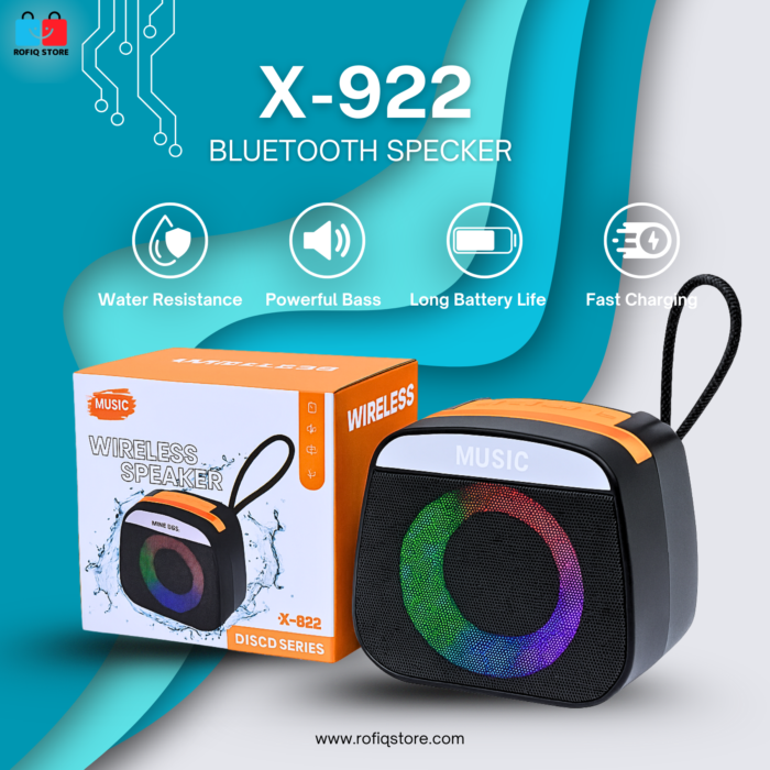 X‑922 RGB Party Bluetooth Speaker – Deep Bass, USB/TF/FM, Portable & Rechargeable - Image 1
