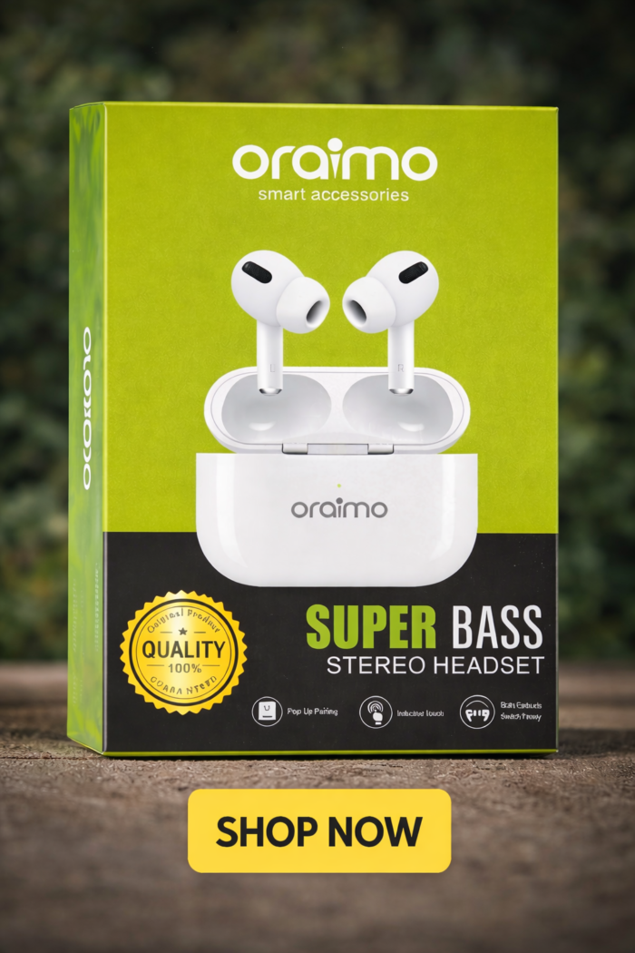 Oraimo True Wireless Earbuds Super Bass Bluetooth 5.3 - Image 1