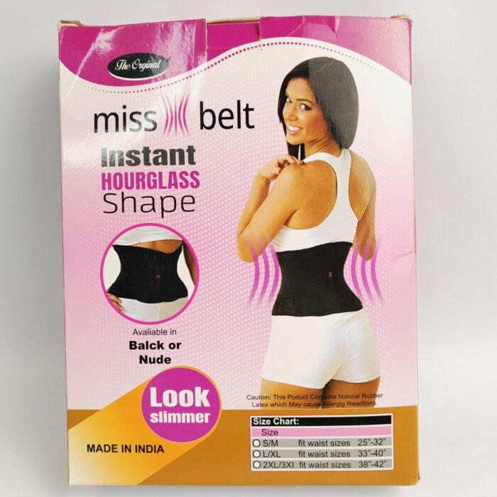 Miss Belt Instant Hourglass Shape Waist Trainer for Women | Slimming Tummy Control Belt | Body Shaper Corset for Weight Loss & Look Slimmer - Image 3