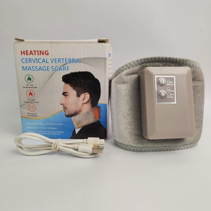 Heating Cervical Vertebra Massage Scarf | Electric Neck Heating & Vibration Massager for Neck Pain Relief | Adjustable Cervical Support for Office & Home Use - Image 1