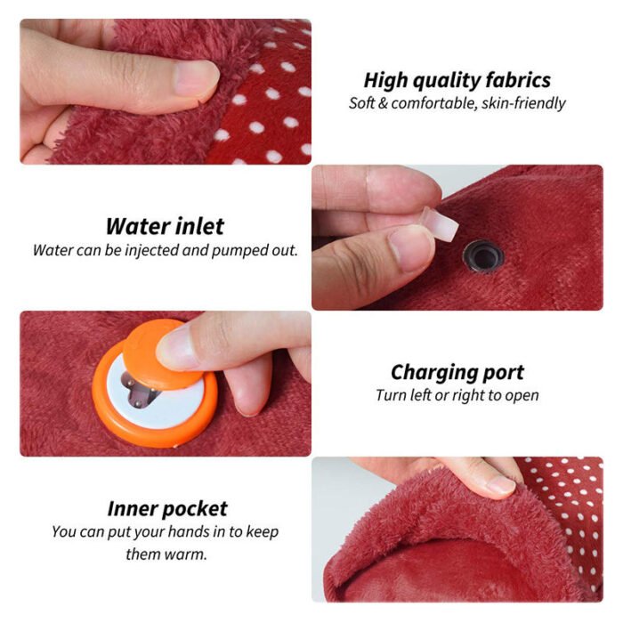 Electric Hot Water Bag Pain Remover – Rechargeable Heating Pad for Back, Neck, Shoulder, Stomach & Body Pain Relief – Multicolor - Image 6