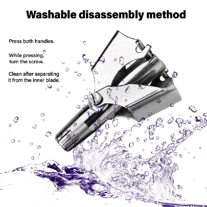 Mini Nose Hair Trimmer for Men – Manual Stainless Steel Nose & Ear Hair Remover, Safe Precision Grooming Tool - Image 4