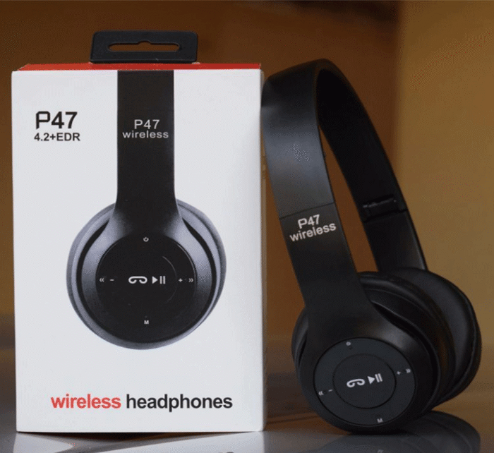P47 Wireless Bluetooth Headphones – Foldable Stereo Headset with FM/TF Card Support, Deep Bass & Hands-Free Calling - Image 1