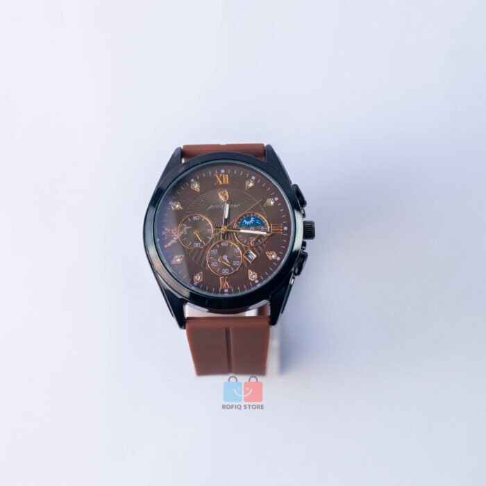 Poedagar Analog Watch Magnetic Rubber Strap Luxury Men Watch - Image 2