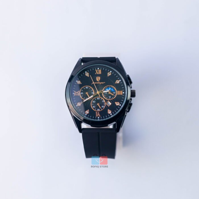 Poedagar Analog Watch Magnetic Rubber Strap Luxury Men Watch - Image 3
