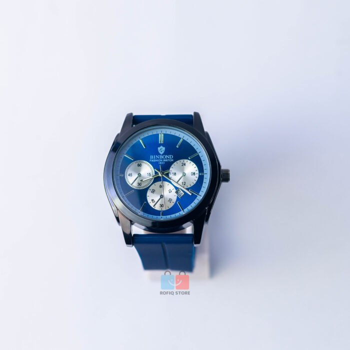 BINBOND Analog Watch Magnetic Rubber Strap Stylish Men Watch - Image 2