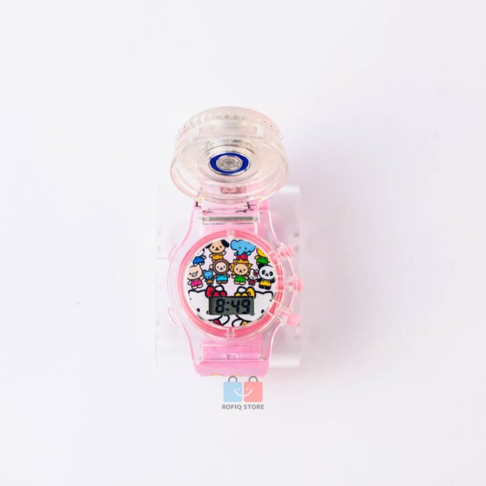 Unicorn Kids Spinner LED Music Watch Silicone Strap Light - Image 4