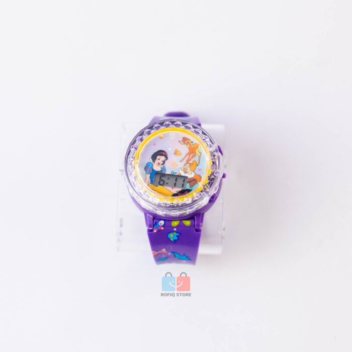 Kids Spinner LED Music Watch Silicone Strap Light - Image 4
