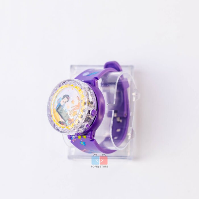 Kids Spinner LED Music Watch Silicone Strap Light - Image 5